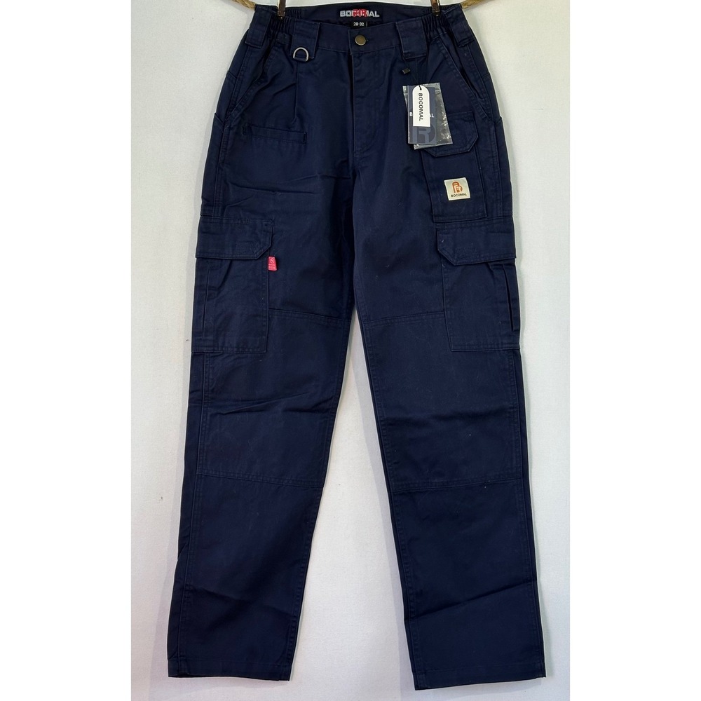 Bocomal FR Cargo Pants Mens 28x32 Navy Blue Flame Resistant NFPA 2112 HRC2 CAT2